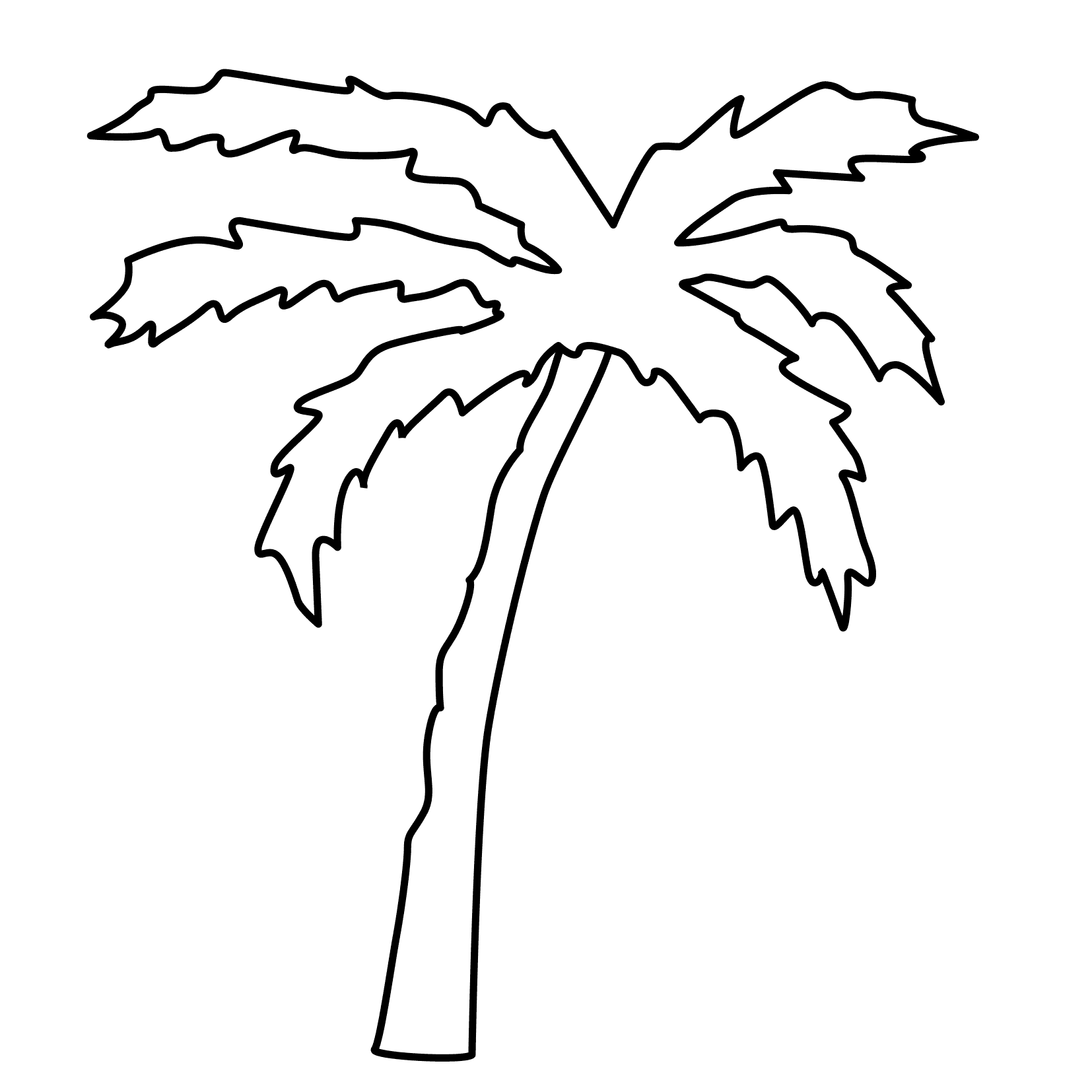 palmboom kleurplaat kostenlose malvorlagen window color